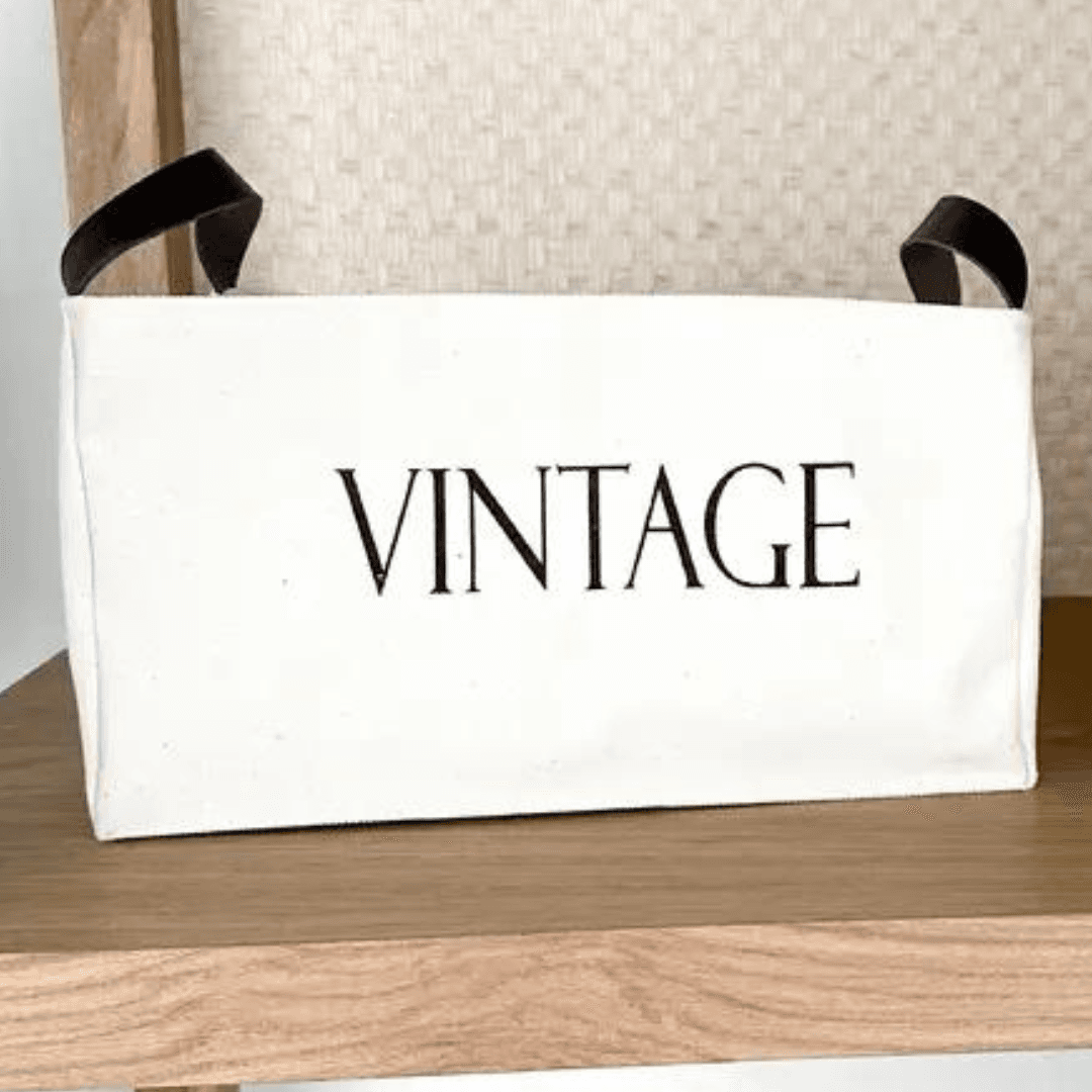 Contenedor rectangular "vintage" 15x15x30 cm